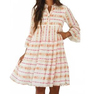 NEW LOVESOFT bristol bohemian ruffled pocket dress in orange